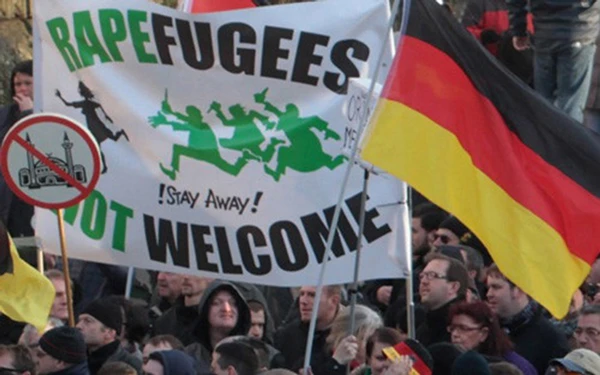 Biểu tình phản đối người di cư ở Đức.