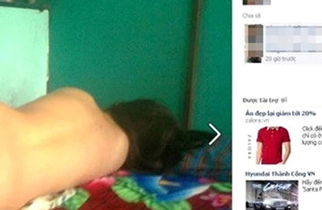 Một trong những bức ảnh "nhạy cảm" mà Phạm Thanh Bình tung lên facebook để hạ nhục chị Tr.