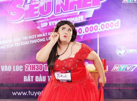 Một thí sinh tại “Tuyệt chiêu siêu nhép”.