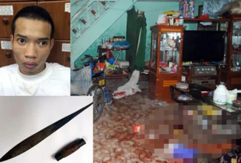 Đối tượng Hùng được cho là đã sát hại song thân khi lên cơn ngáo đá.