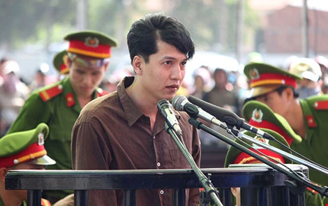 Bị cáo Nguyễn Hải Dương tại phiên tòa sơ thẩm. Bị cáo Nguyễn Hải Dương tại phiên tòa sơ thẩm.