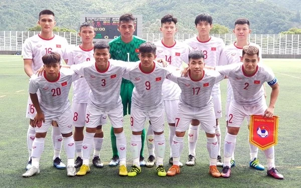 Đội hình ra sân của U18 Việt Nam ở trận cuối cùng gặp chủ nhà U18 Hồng Công (Trung Quốc).