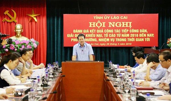 Đồng chí Bí thư Tỉnh ủy Nguyễn Văn Vịnh kết luận hội nghị.