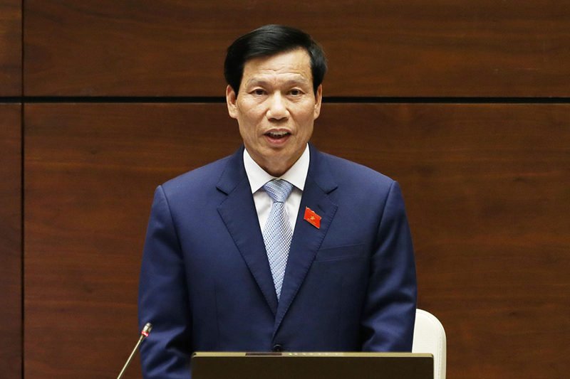 Bộ trưởng Bộ VHTT&DL Nguyễn Ngọc Thiện trả lời chất vấn.