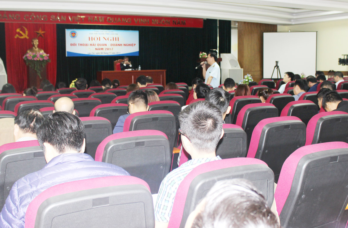 Việc đối thoại chính sách với doanh nghiệp được Cục Hải quan Lào Cai tổ chức hàng năm.