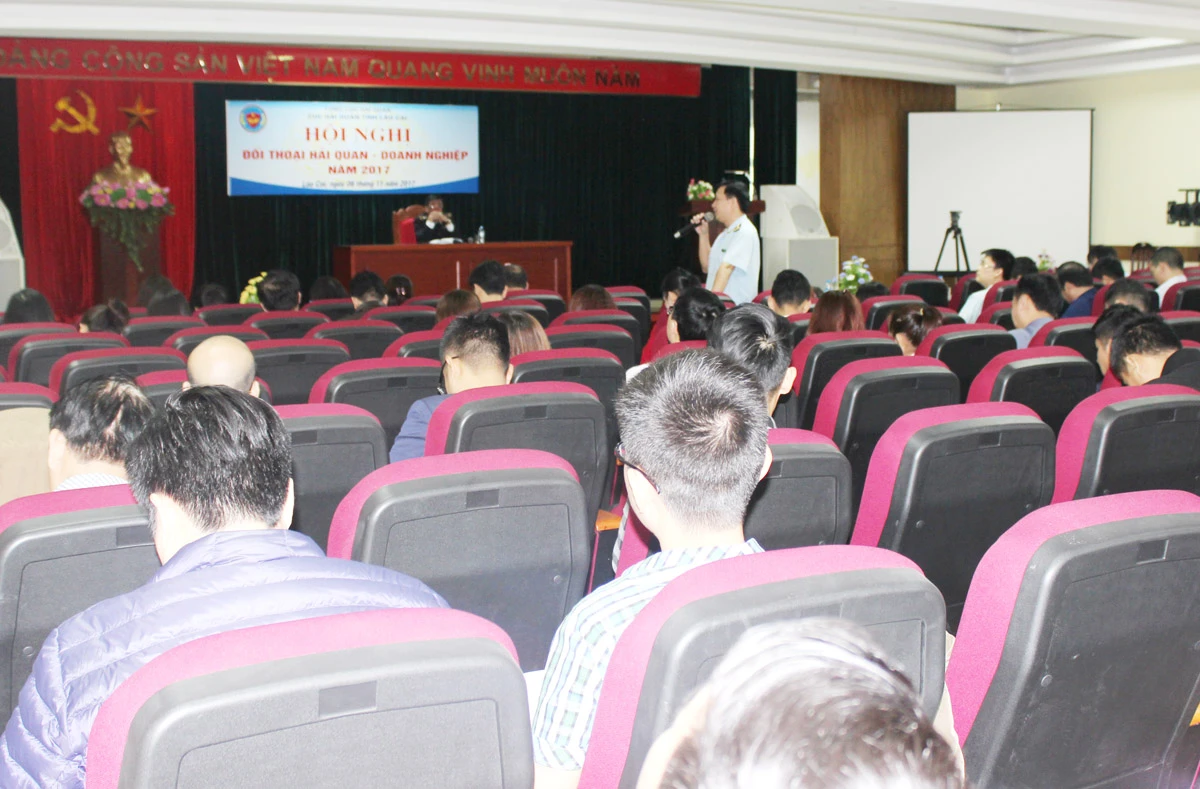 Việc đối thoại chính sách với doanh nghiệp được Cục Hải quan Lào Cai tổ chức hàng năm.