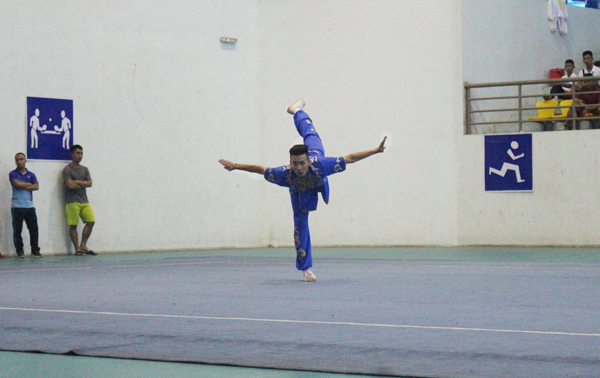 Thi đấu Taolu, trường quyền nam, nhóm A. Thi đấu tán thủ, nhóm tuổi 1999 - 2000 , hạng cân 60 kg nam. Thi đấu Taolu, trường quyền nam, nhóm A. Thi đấu tán thủ, nhóm tuổi 1999 - 2000 , hạng cân 60 kg nam.