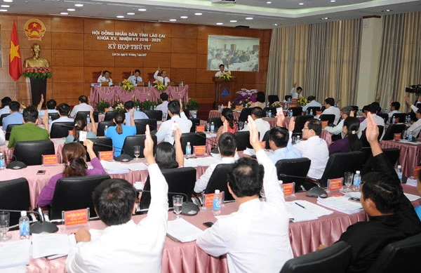 Biểu quyết thông qua nghị quyết tại kỳ họp. Biểu quyết thông qua nghị quyết tại kỳ họp.