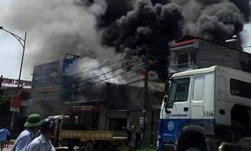 Hiện trường đám cháy.