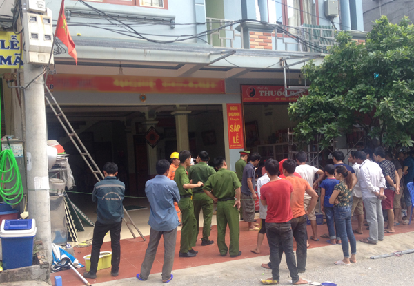 Hiện trường nơi vụ tai nạn xảy ra.