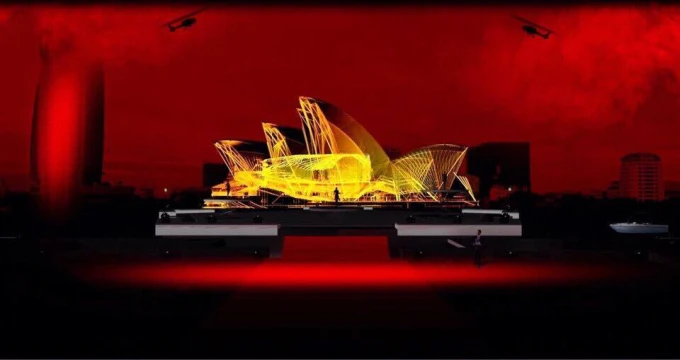 Khung cảnh rực rỡ tại sân khấu bắn pháo hoa dọc bờ sông Hàn.