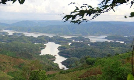 Những hòn đảo tiếp nối nhau giữa hồ Tà Đùng được ví như Hạ Long trên cao nguyên.