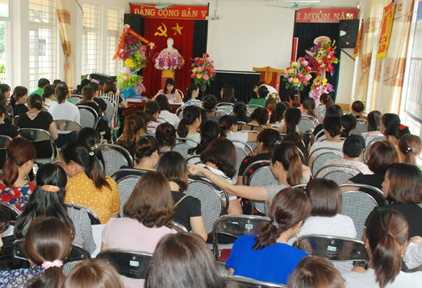 Quang cảnh lớp tập huấn.