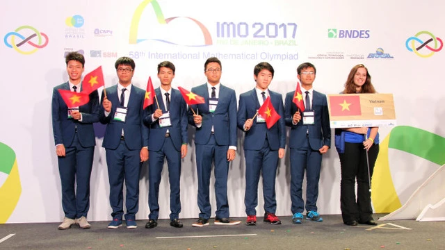 6 thí sinh đội tuyển quốc gia Việt Nam đều giành Huy chương tại kỳ thi Olympic toán học quốc tế 2017.