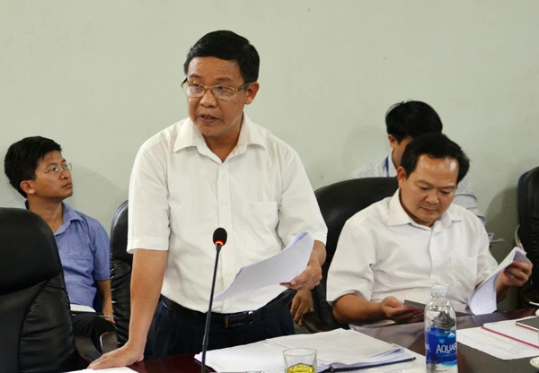 Lãnh đạo Huyện ủy Bảo Thắng phát biểu ý kiến.