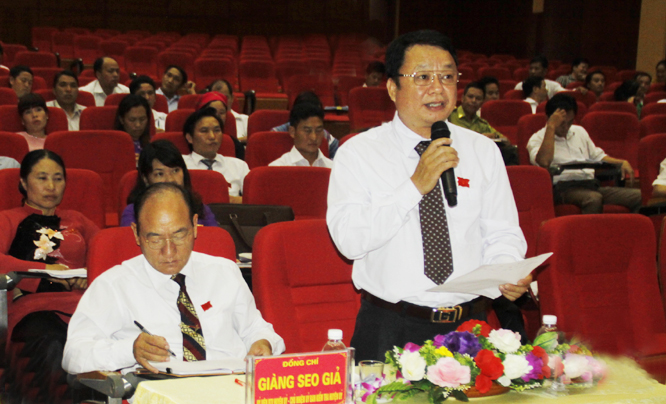 Đại biểu chất vấn tại kỳ họp.