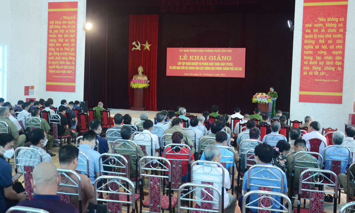 Quang cảnh lớp tập huấn.