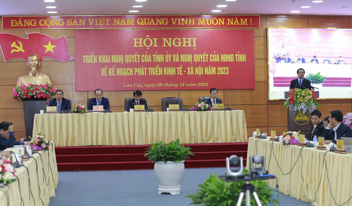 Hội nghị triển khai Nghị quyết của Tỉnh ủy và Nghị quyết của HĐND tỉnh về kế hoạch phát triển kinh tế - xã hội năm 2023 ảnh 10