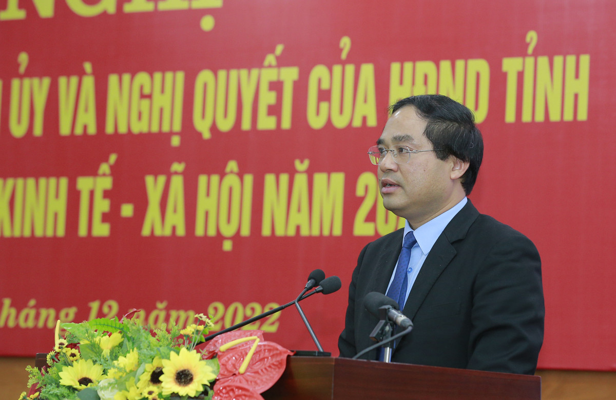 Hội nghị triển khai Nghị quyết của Tỉnh ủy và Nghị quyết của HĐND tỉnh về kế hoạch phát triển kinh tế - xã hội năm 2023 ảnh 3