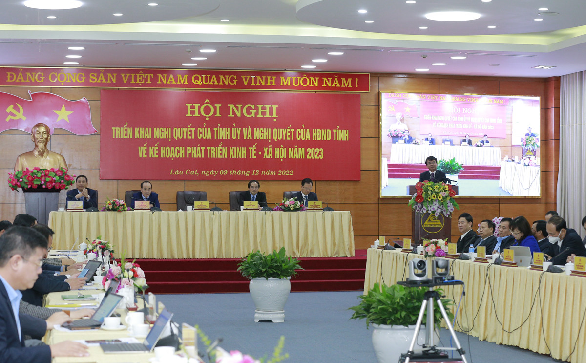 Hội nghị triển khai Nghị quyết của Tỉnh ủy và Nghị quyết của HĐND tỉnh về kế hoạch phát triển kinh tế - xã hội năm 2023 ảnh 9