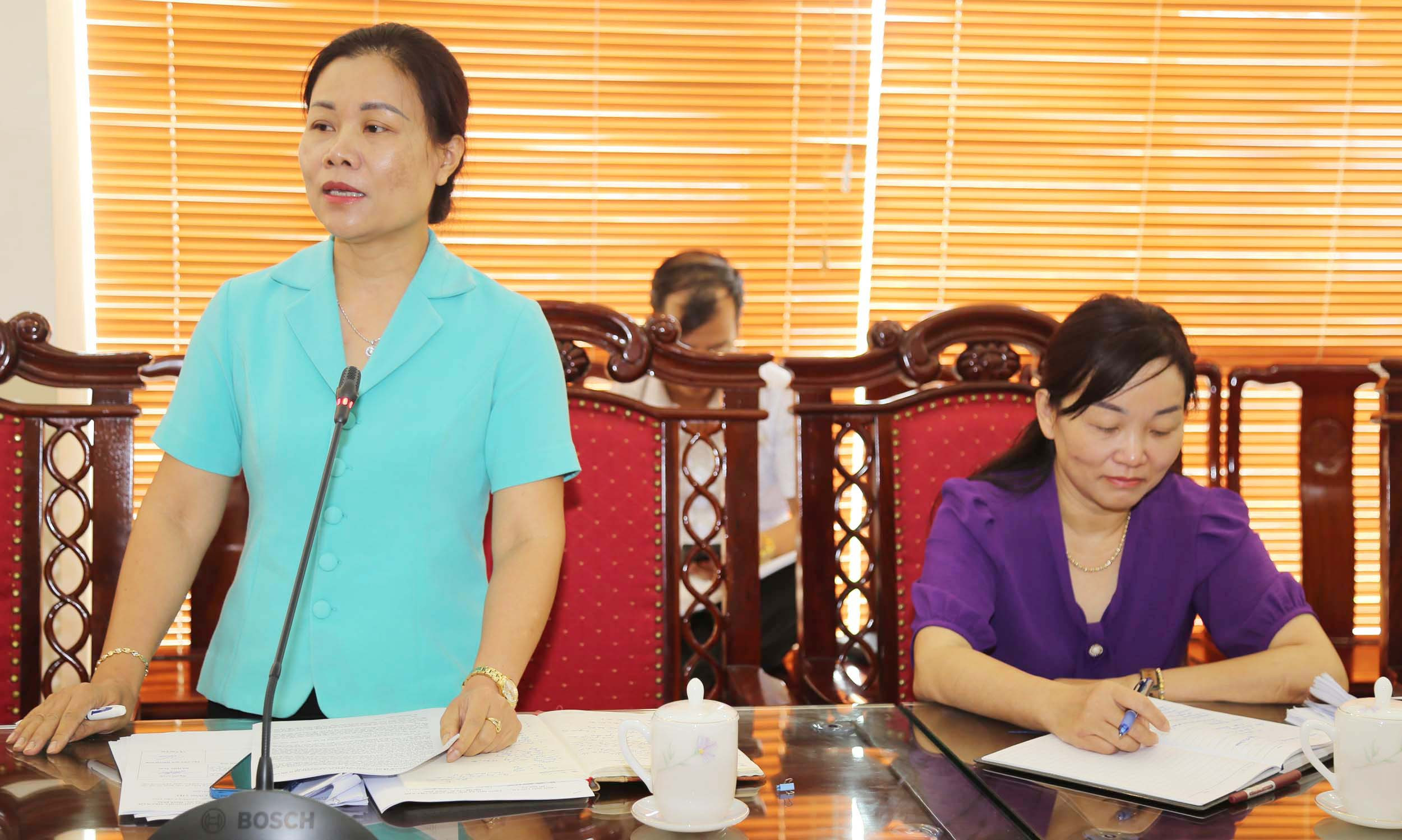 Đại biểu phát biểu ý kiến thảo luận về triển khai kế hoạch giám sát.