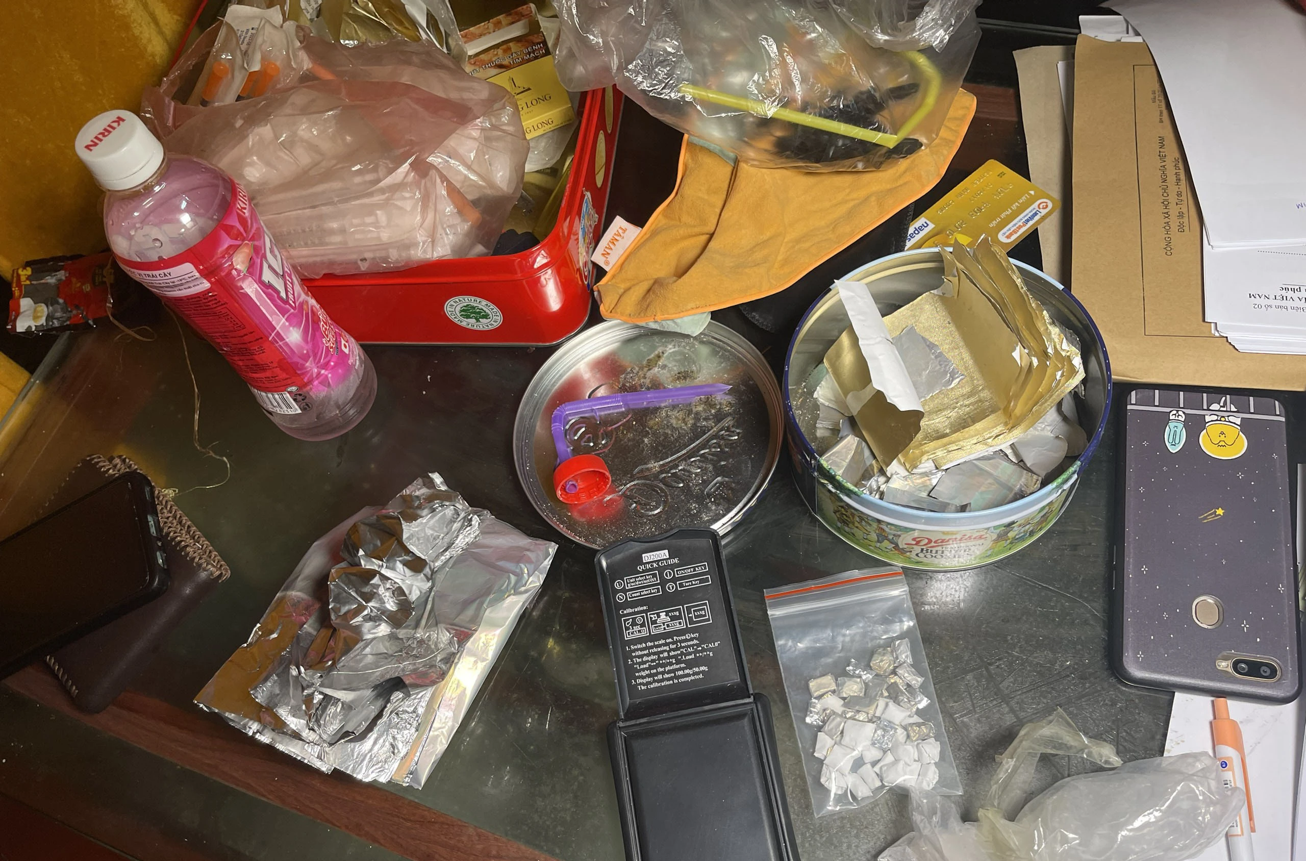 Tang vật thu được tại hiện trường.