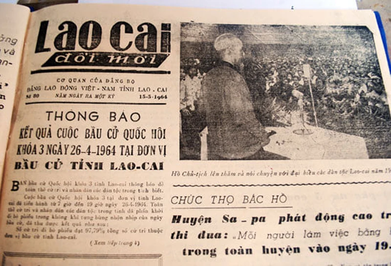 Báo Lao Cai đổi mới đăng ảnh Bác Hồ.