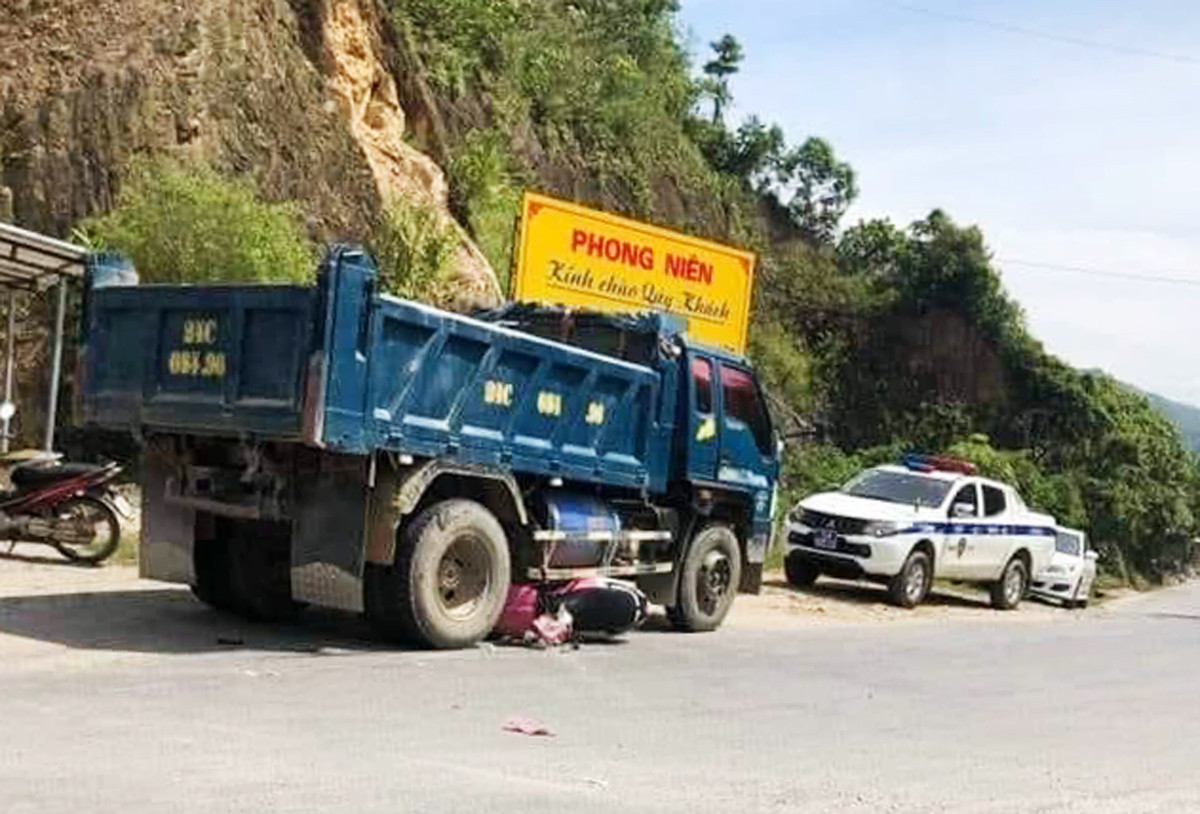 Hiện trường xảy ra vụ tai nạn.