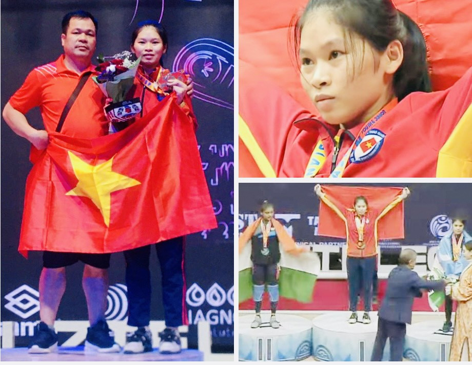 Vận động viên của Lào Cai giành 2 Huy chương Vàng, 1 Huy chương Bạc tại Giải Vô địch cử tạ thanh - thiếu niên và trẻ châu Á ảnh 1