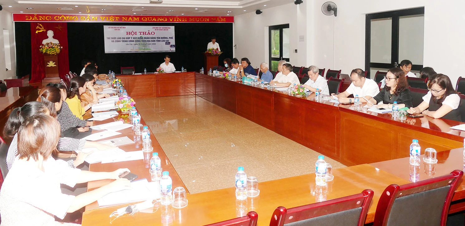 Hội thảo trí thức Lào Cai góp ý xây dựng ngân hàng tên đường, phố và công trình công cộng trên địa bàn tỉnh ảnh 1