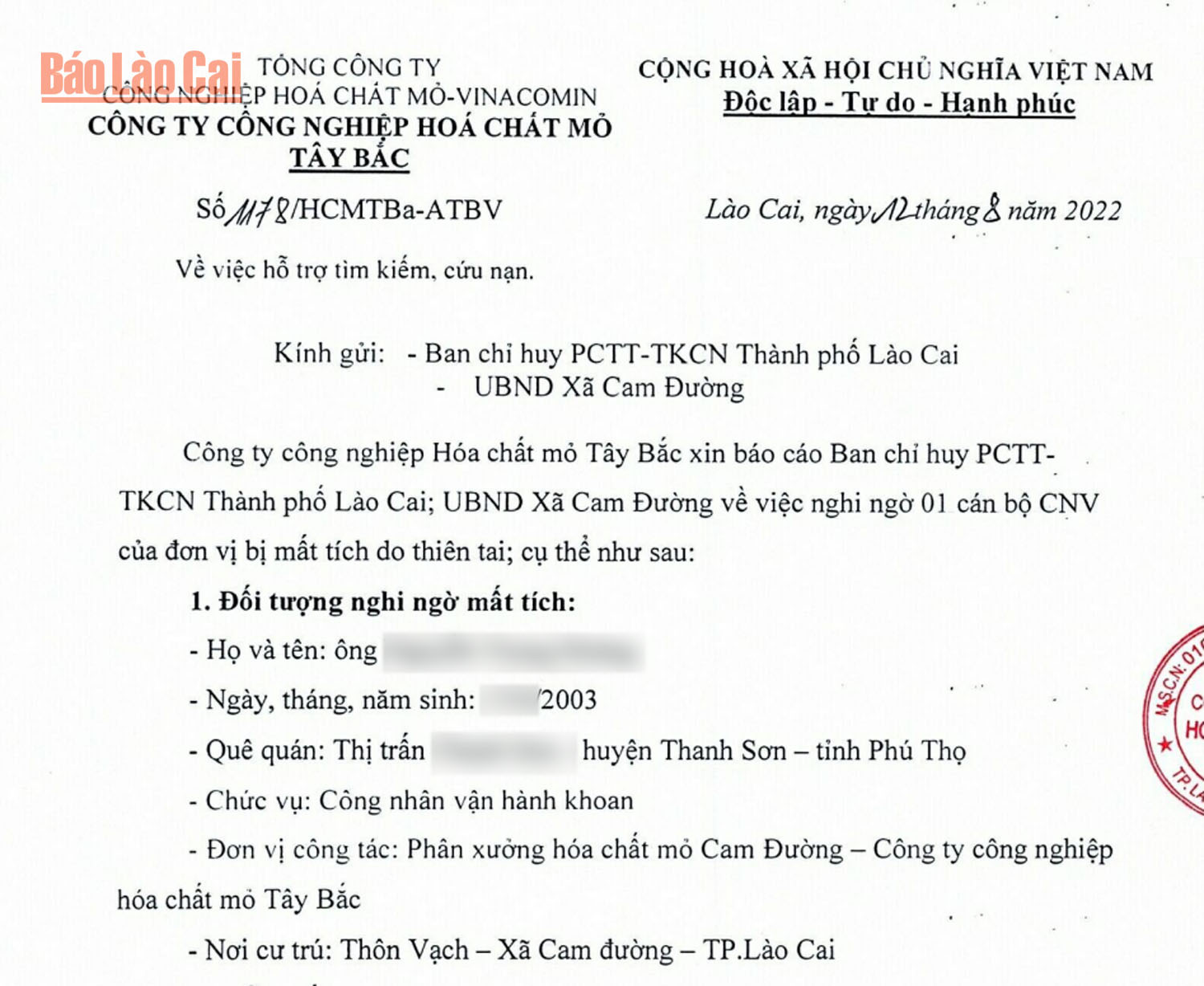 Tập trung tìm kiếm một công nhân nghi bị lũ cuốn mất tích ảnh 1