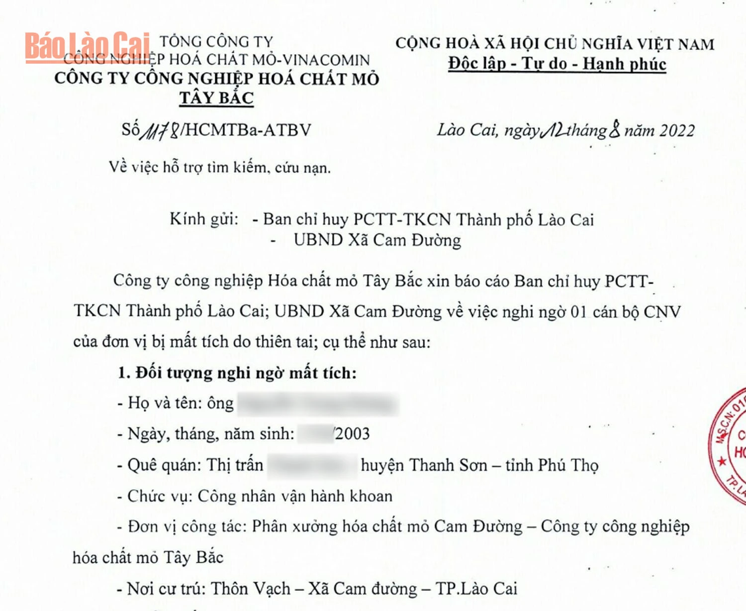 Tập trung tìm kiếm một công nhân nghi bị lũ cuốn mất tích ảnh 1