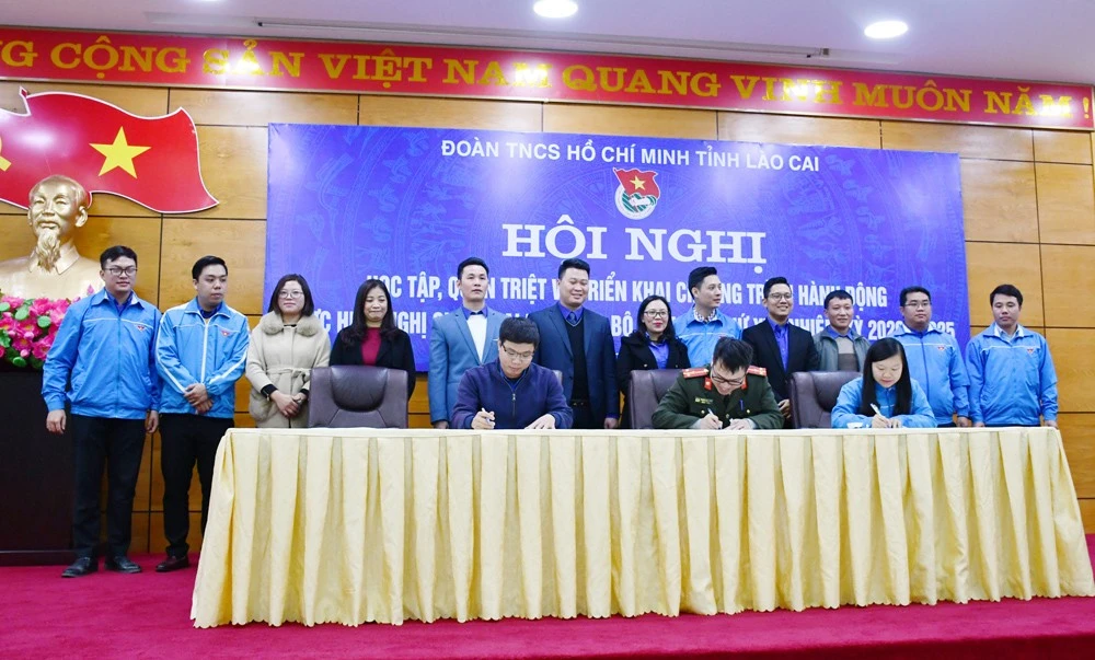 Các đơn vị đoàn cấp huyện và tương đương trong tỉnh ký giao ước thi đua