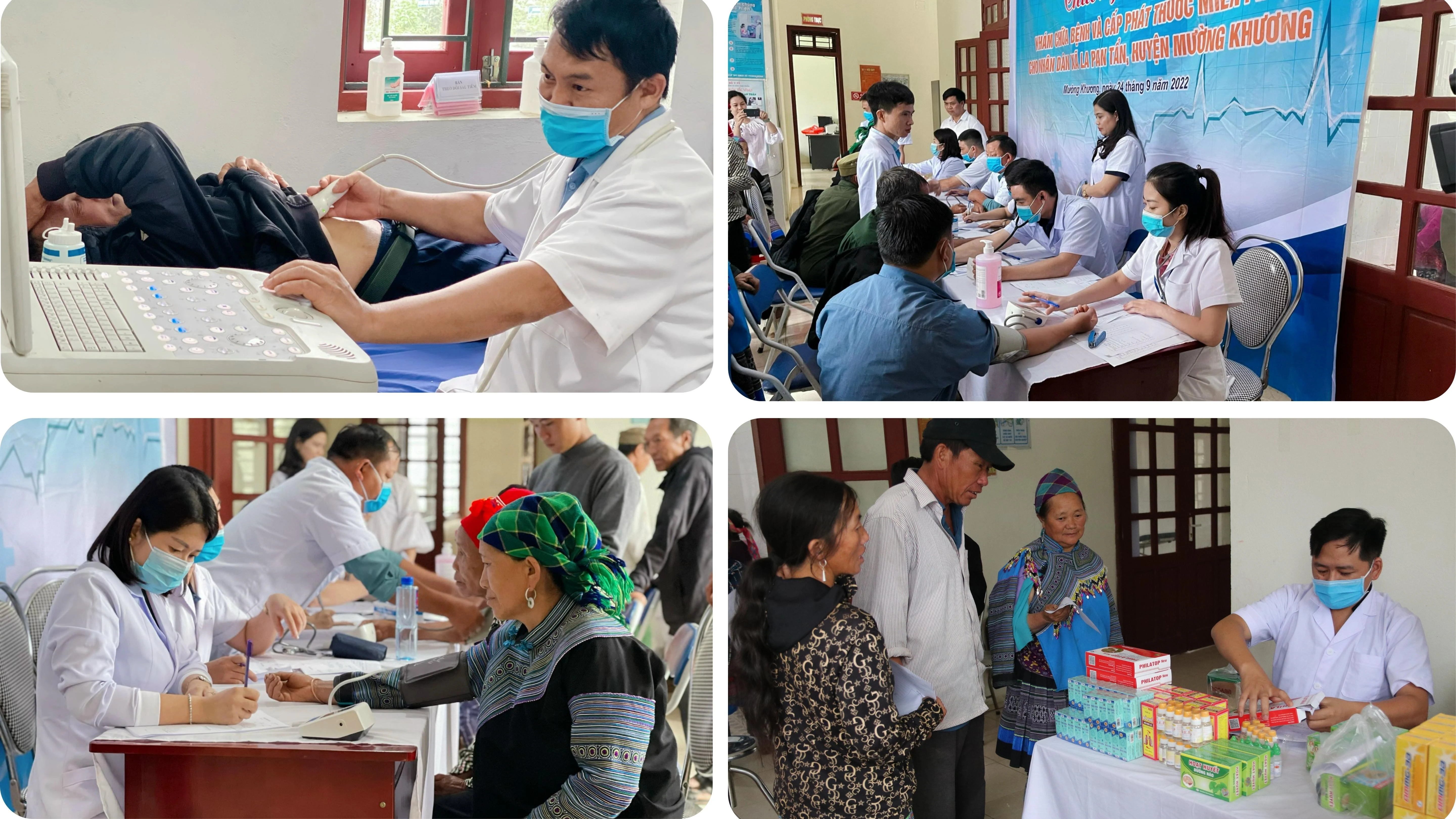 Khám bệnh, phát thuốc miễn phí cho người dân.