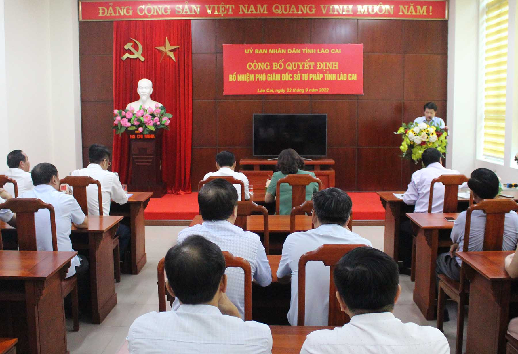 Quang cảnh lễ công bố quyết định bổ nhiệm.