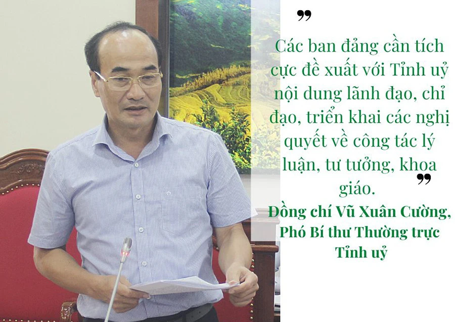 Thường trực Tỉnh uỷ giao ban với các cơ quan tham mưu, giúp việc Tỉnh ủy, Trường Chính trị, Báo Lào Cai quý II/2022 ảnh 4