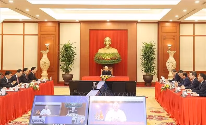 Tổng Bí thư Nguyễn Phú Trọng điện đàm trực tuyến với đồng chí Miguel Díaz-Canel, Bí thư Thứ nhất Ban Chấp hành Trung ương Đảng Cộng sản Cuba, Chủ tịch nước Cộng hòa Cuba.