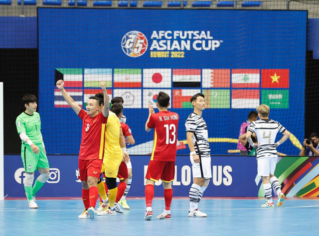 ĐT futsal Việt Nam không cho Hàn Quốc tạo ra bất ngờ.