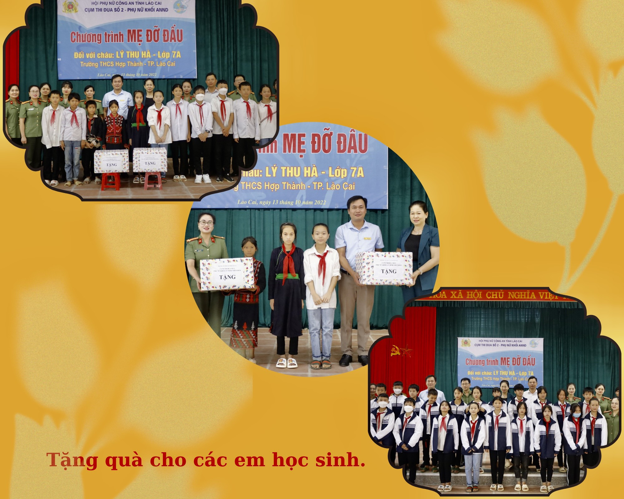 Chương trình “Mẹ đỡ đầu” tặng quà học sinh khó khăn xã Hợp Thành ảnh 2 Chương trình “Mẹ đỡ đầu” tặng quà học sinh khó khăn xã Hợp Thành ảnh 2