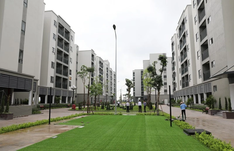 Nhà ở xã hội Rosa Garden tại Khu đô thị Thanh Lâm - Đại Thịnh (huyện Mê Linh).