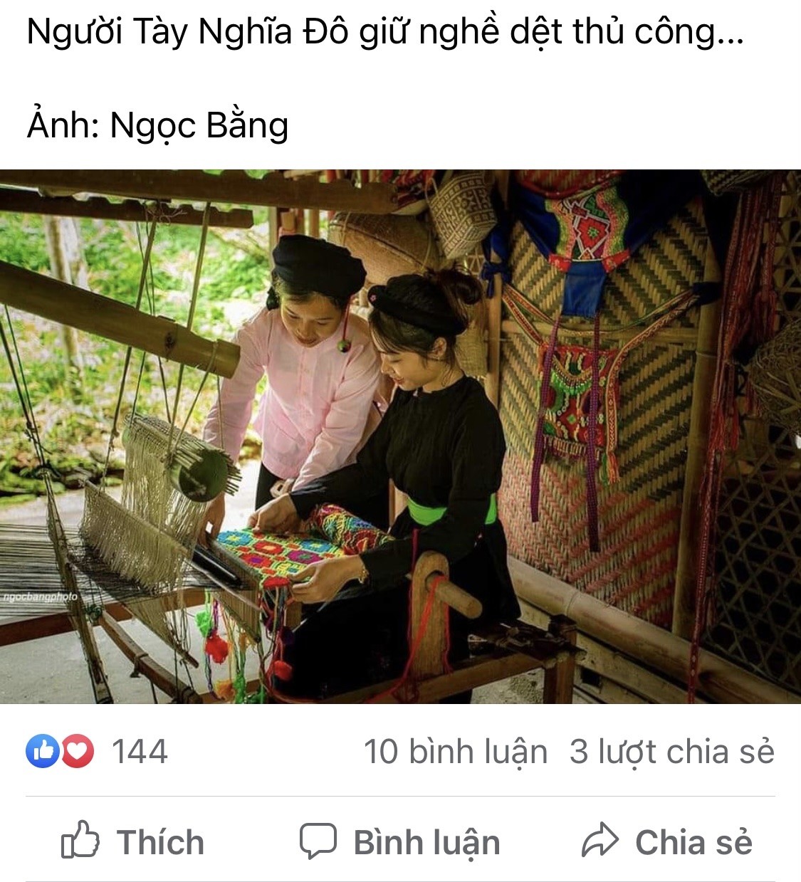 Một bài viết trong trang “Nghĩa Đô suối sạch - đồng xanh” thu hút nhiều người sử dụng mạng xã hội yêu thích.