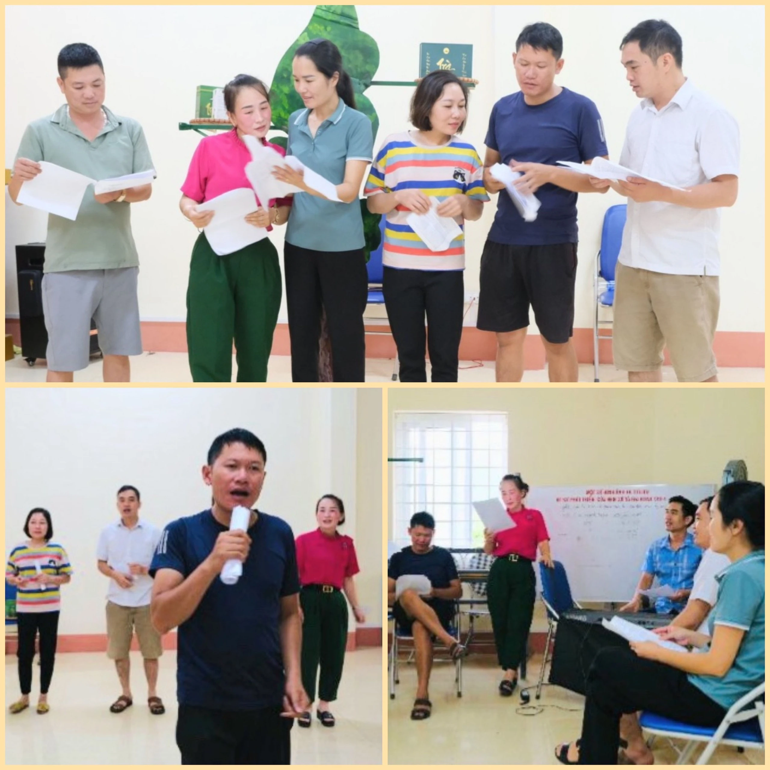 Các thành viên Đội thi huyện Mường Khương tích cực luyện tập.