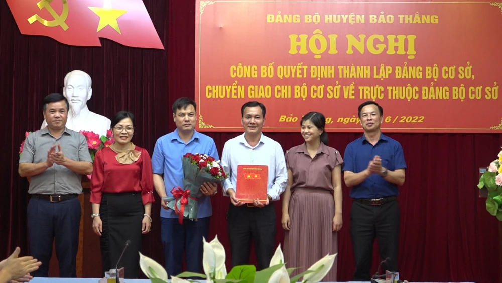 Huyện uỷ Bảo Thắng: Thành lập 4 đảng bộ cơ sở ảnh 1