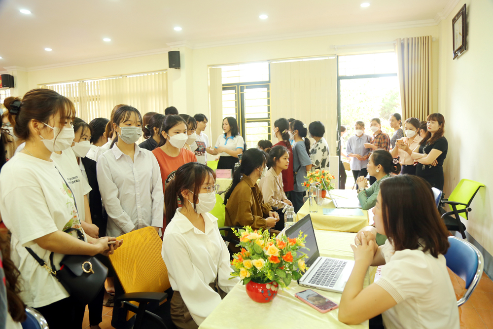 Các đơn vị phỏng vấn nhu cầu việc làm của sinh viên.