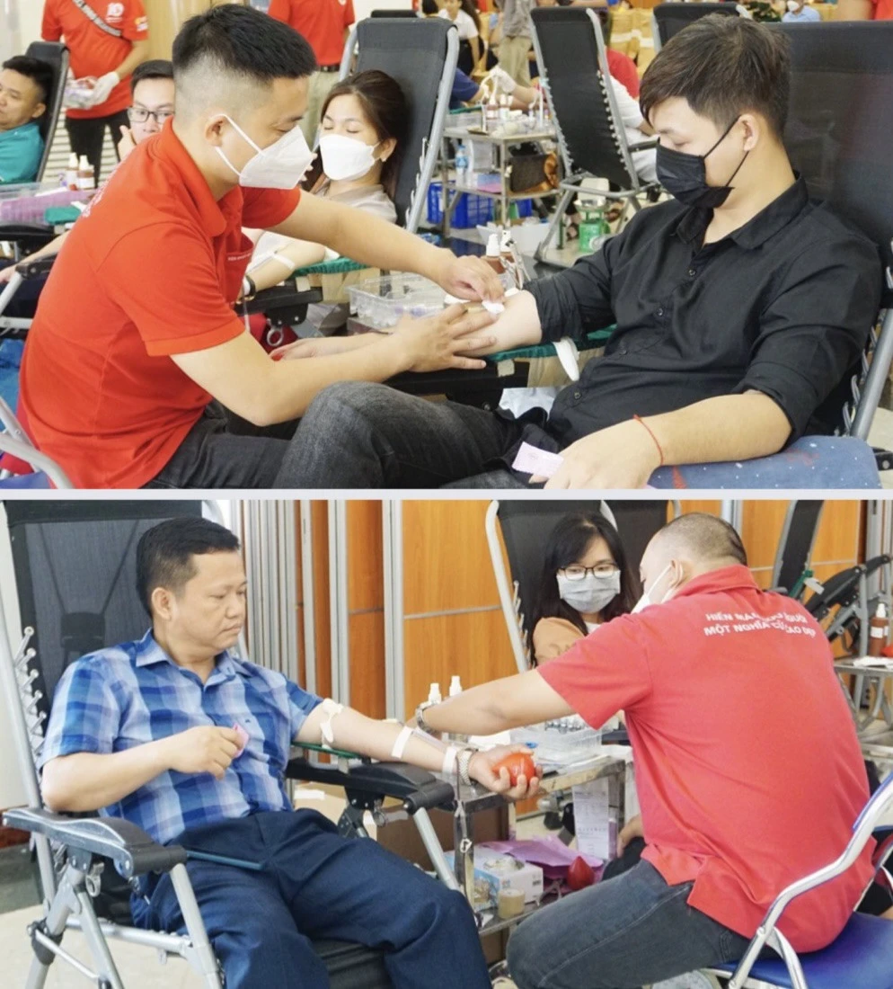 Hiến máu cứu người là nghĩa cử cao đẹp.