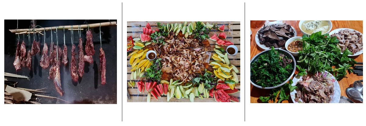 Những món ăn phục vụ du khách do farmstay trực tiếp sản xuất và chế biến.