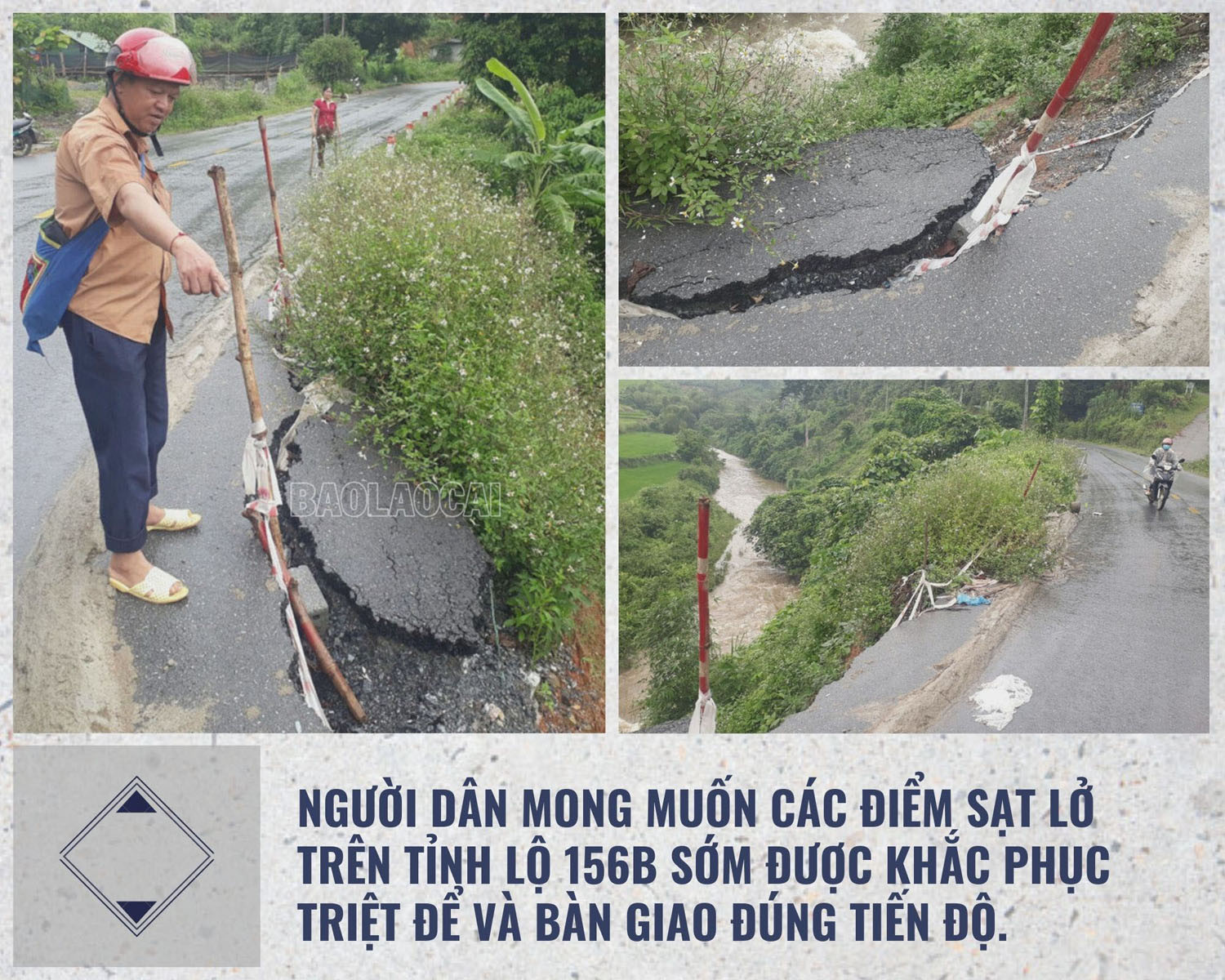 Cần sớm khắc phục các điểm sạt lở trên Tỉnh lộ 156B ảnh 5 Cần sớm khắc phục các điểm sạt lở trên Tỉnh lộ 156B ảnh 5