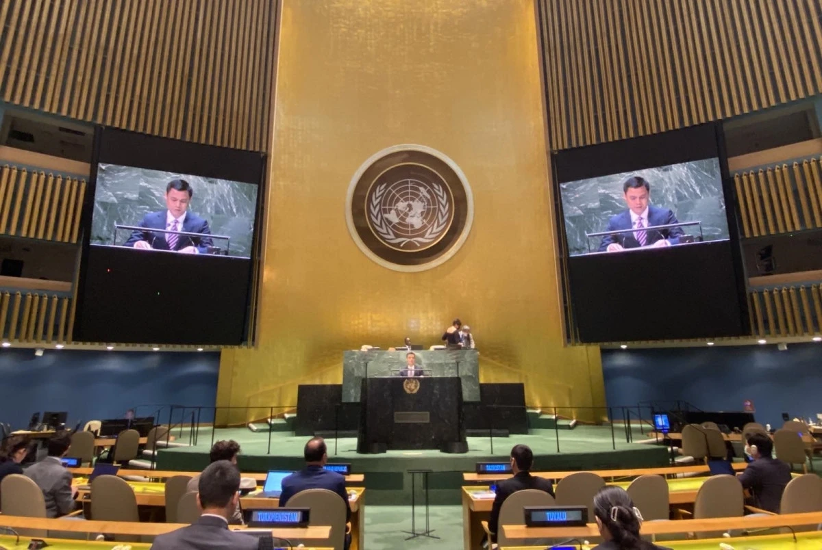 Đại sứ Đặng Hoàng Giang phát biểu tại Đại hội đồng LHQ.