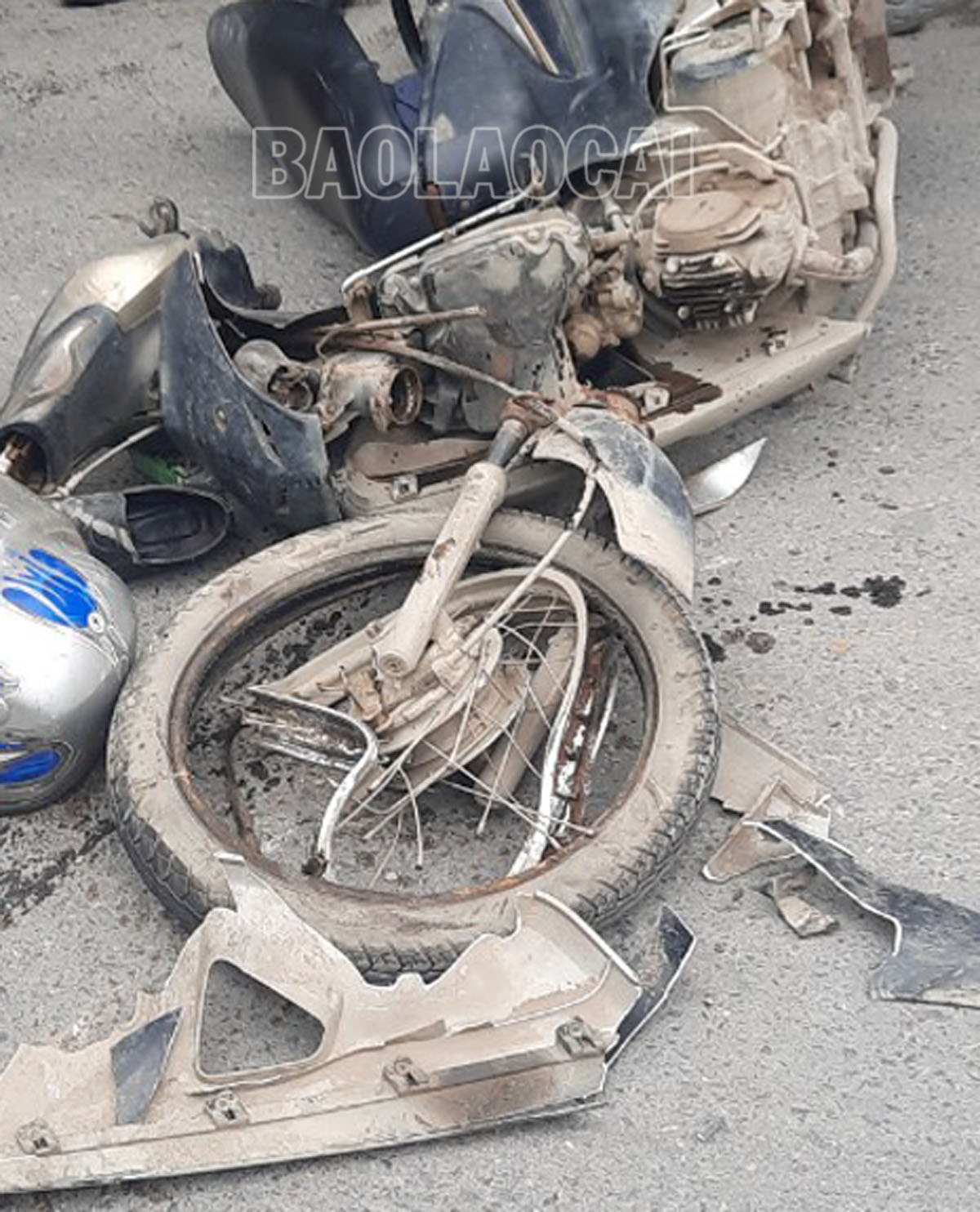 Hiện trường vụ tai nạn.