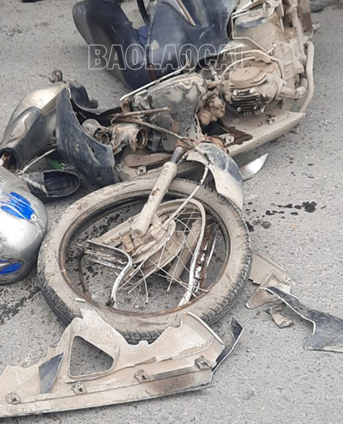 Hiện trường vụ tai nạn.